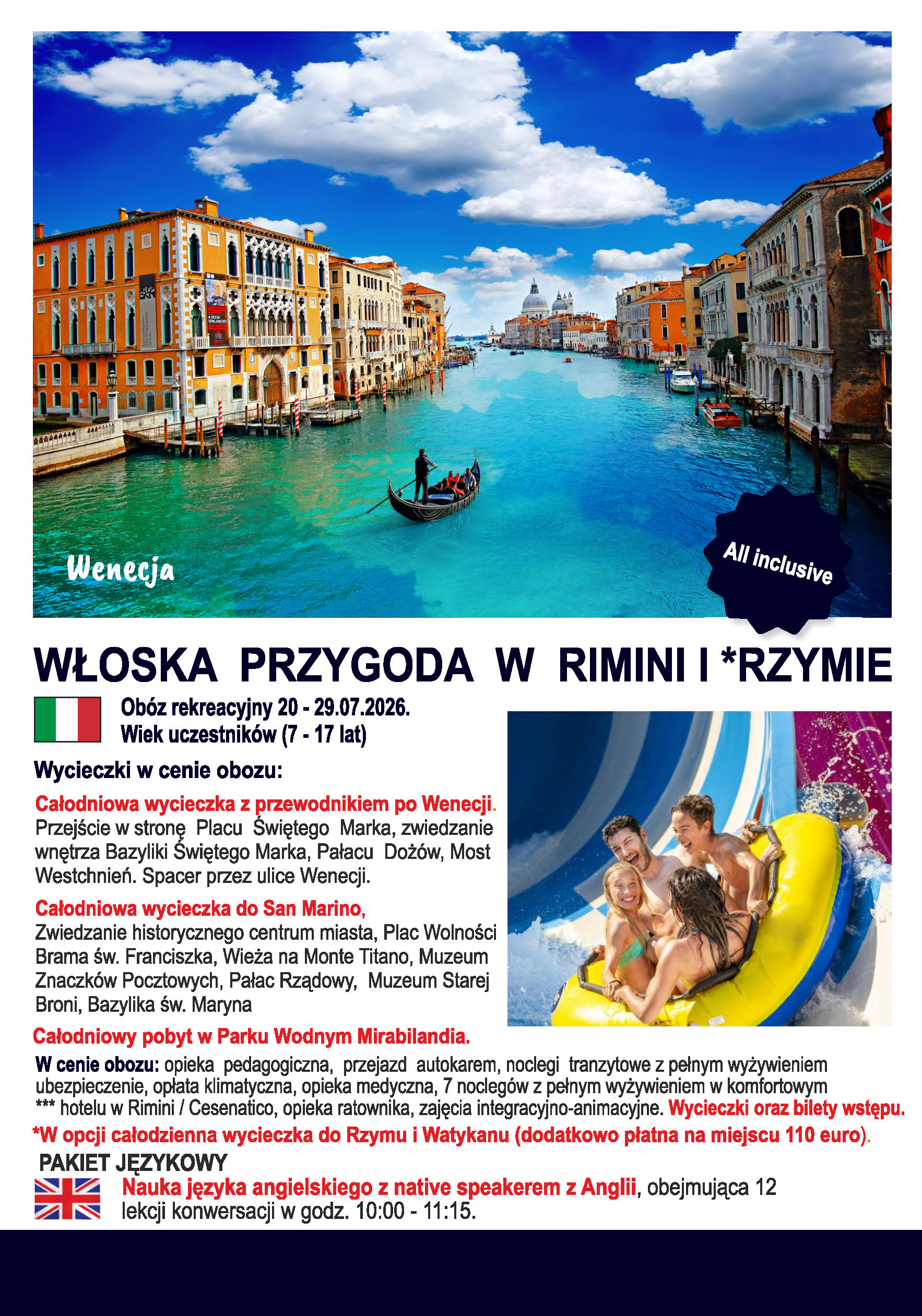 Włoska przygoda w Rimini, Wenecji i Rzymie!